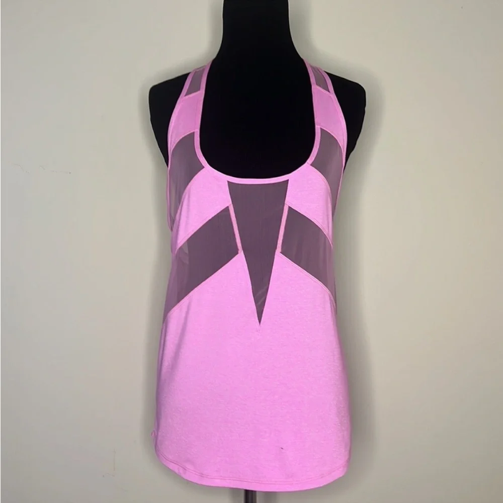 Lululemon tank If You're Lucky Heathered Vintage Pink / Raspberry Glo Light M‎